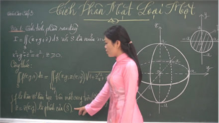 TOÁN ĐẠI HỌC | TOÁN CAO CẤP 3 - tích phân mặt loại một