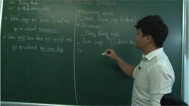 Anh 12 | REPORTED SPEECH