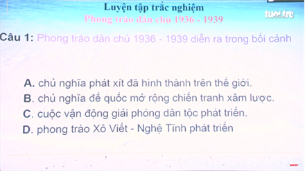 Sử 12 | Ôn tập lịch sử 12 qua những câu trắc nghiệm