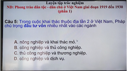 Sử 12 | BÀI TẬP trắc nghiệm về LỊCH SỬ VIỆT NAM GIAI ĐOẠN TỪ NĂM 1919 - 1930