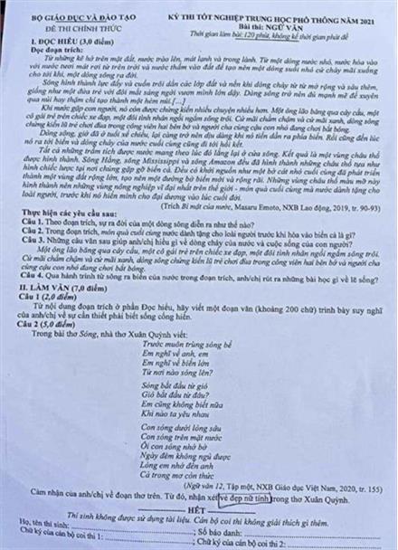 Đề thi THPT 2021 và gợi ý giải đề thi THPT 2021 - Đợt 1