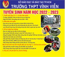 Trường THPT Vĩnh Viễn thông báo tuyển sinh năm học 2022-2023