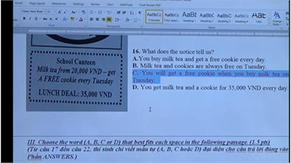Trực tiếp gợi ý giải đề thi tuyển sinh lớp 10 Môn tiếng Anh Năm 2025 tại TP.HCM