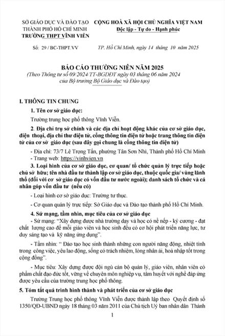 Báo cáo thường niên năm 2025